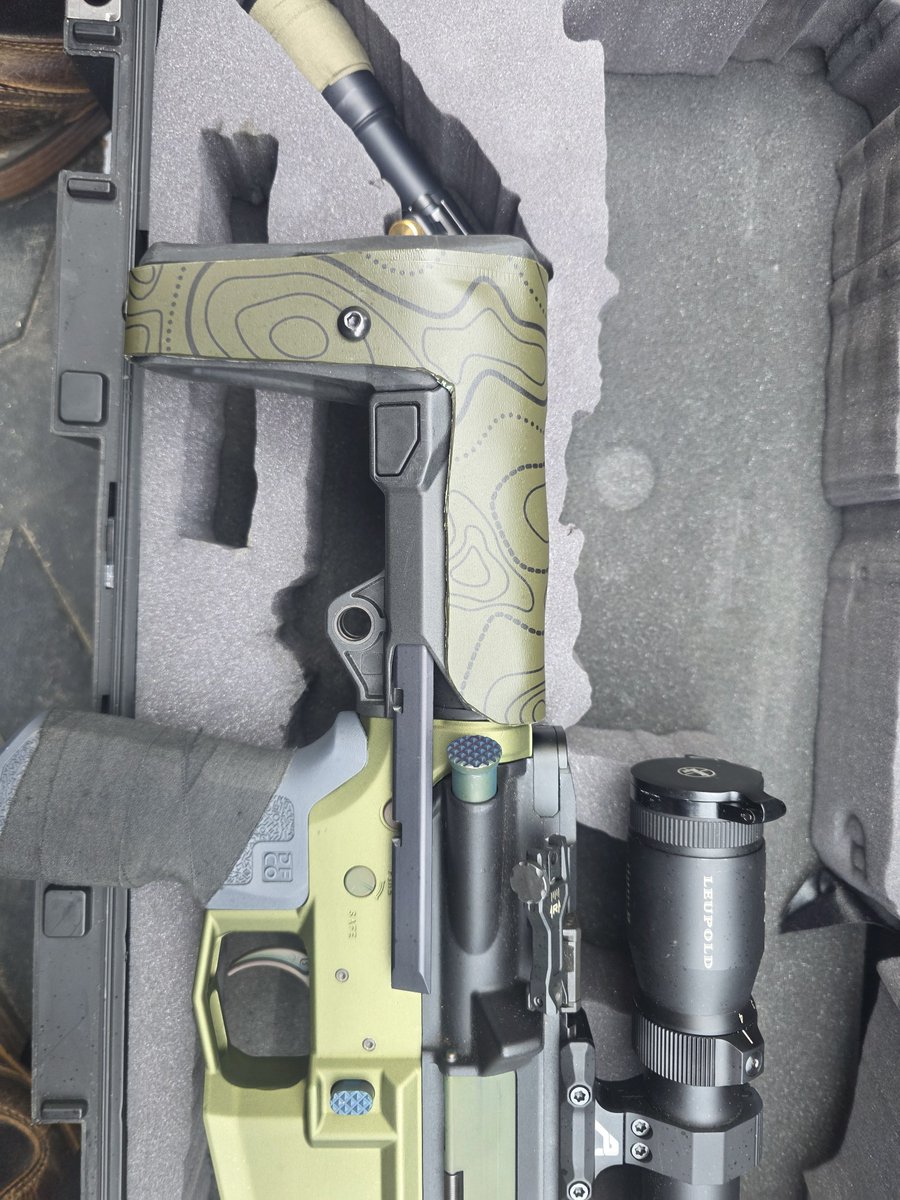 Lost411Faith's tweet photo. @gunjunky I have that brace and tried that riser and ended up not liking it, if youre a diy guy i found the perfect solution for me. Needs a bit of polishing but I took a sheet of kydex and shaped it to give me a better cheek weld and im very happy with it. Way more sturdy https://t.co/AFJMFvcMvC