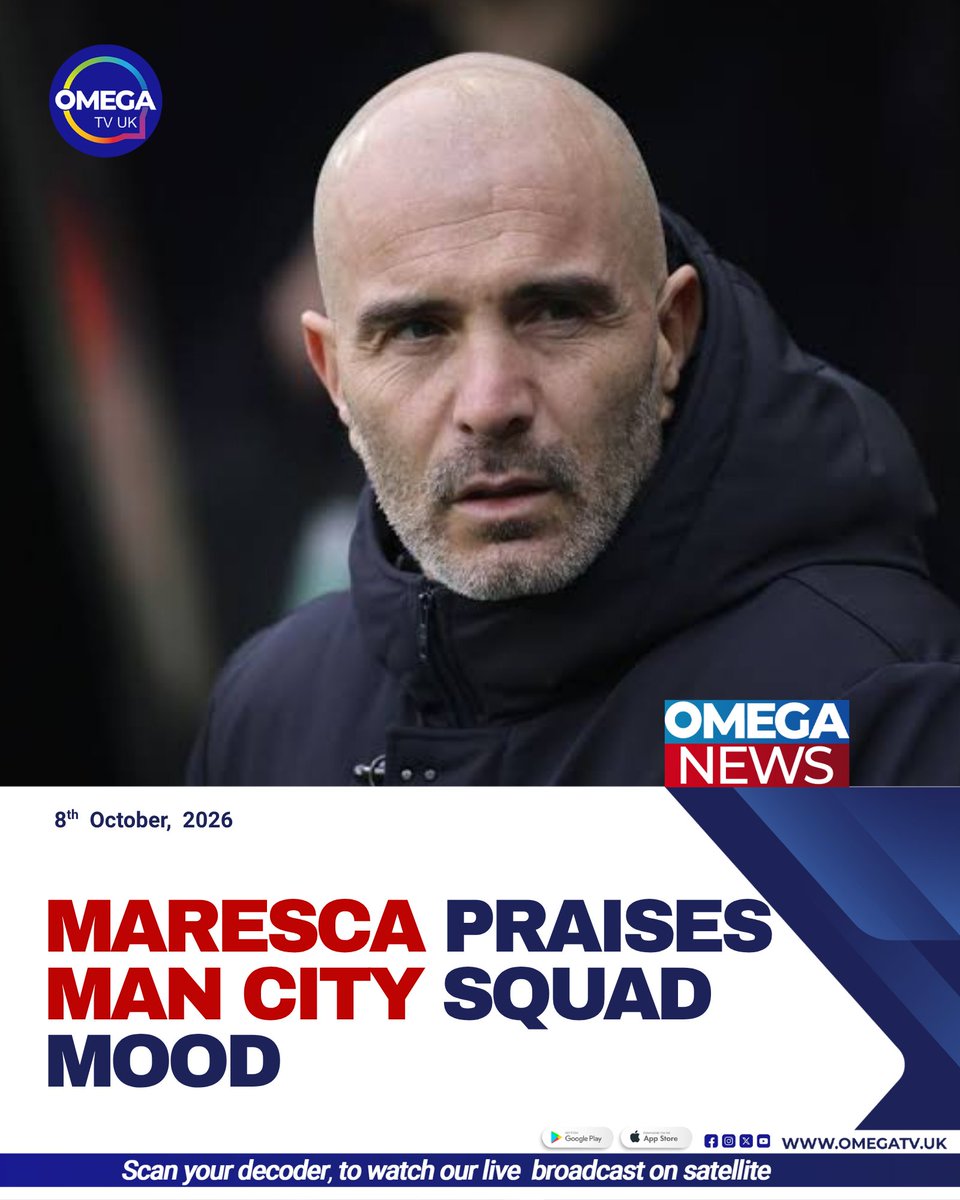 OmegaTVUK's tweet photo. Enzo Maresca says Manchester City's squad remains focused on football despite the controversy surrounding the club's Premier League charges ahead of Sunday's clash with Liverpool. #ManCity #PremierLeague #LiverpoolFC #Football https://t.co/01V3eSVzIH