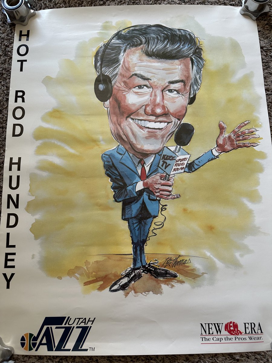 utahjazzhistory's tweet photo. A guy was selling vintage Jazz posters so we had to check it out. We ended up buying 30 😅 

Which one(s) should we hang up? https://t.co/Tek3jjXXRZ