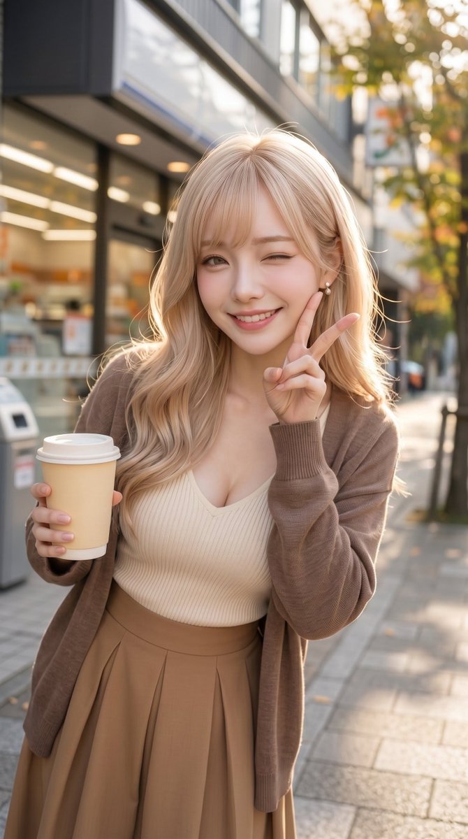 Reina_Bunny_ai's tweet photo. おはよ🩷　#金髪華金
あったかいコーヒーを片手に、ニコニコなレイナだよ☕️✨️
ちょっぴり眠たい朝も笑顔でスタートしよ🥰

今日は #金髪華金 💛
テーマは『カフェ』だよ☕️💕

お気に入りのカフェやおうちカフェ、
いろんな作品で遊びに来てね🐰🩷 https://t.co/TdZdkLpvfU