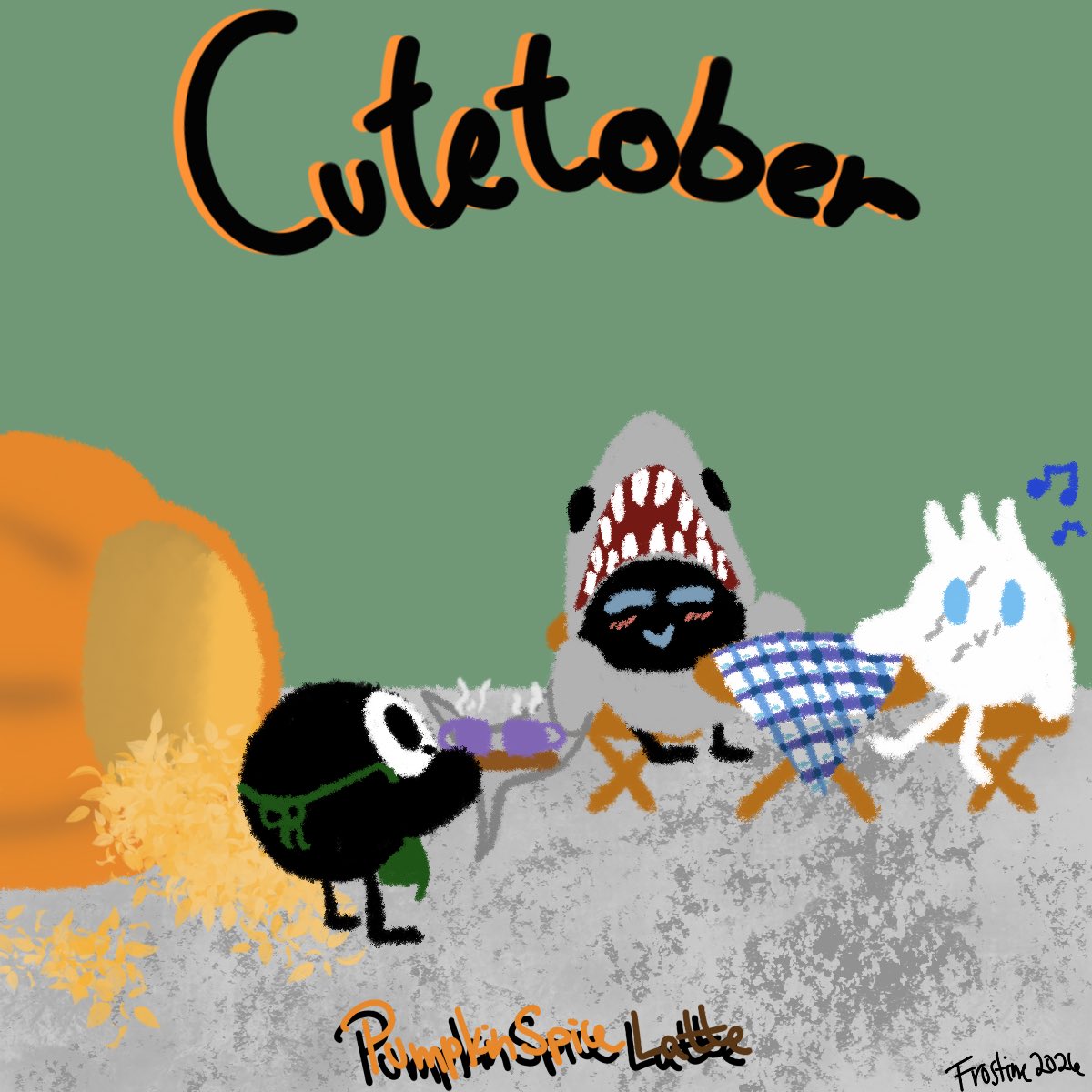 LazyFrostine's tweet photo. Day 8: Pumpkin Spice Latte (Reaperbean took it a little too seriously) #cutetober26 #overwatchfanart #reaper76 #reaperbeans #r76 https://t.co/SJiE8DRUEY