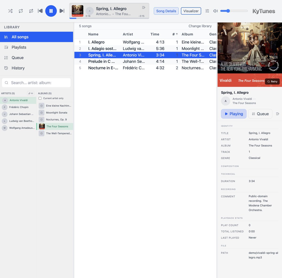 MathKyle's tweet photo. Bespoke software: I made a local mp3 player, that i've been using for 6 months, and today added a web demo at https://t.co/rtIG3NqsXk, 

Brings back that old time music listening feel, In the repo 
https://t.co/SVmMobIQqT I provide the code for you to install and play your fav.. https://t.co/jtCjcNQ6gL