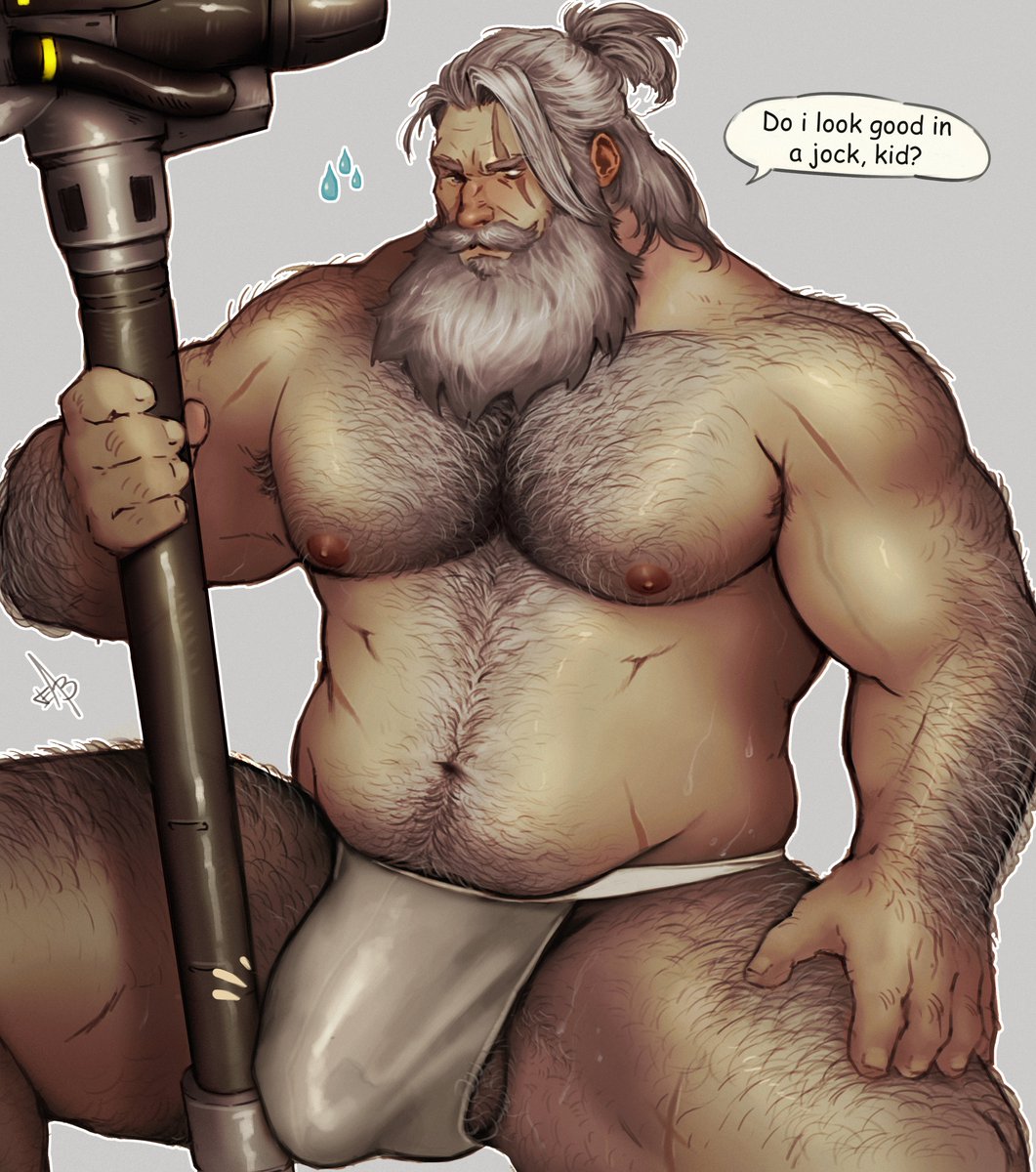 BlumNight_'s tweet photo. Heat left Reinhardt in just his jockstrap 💦 #Overwatch https://t.co/nIfSJhCGil