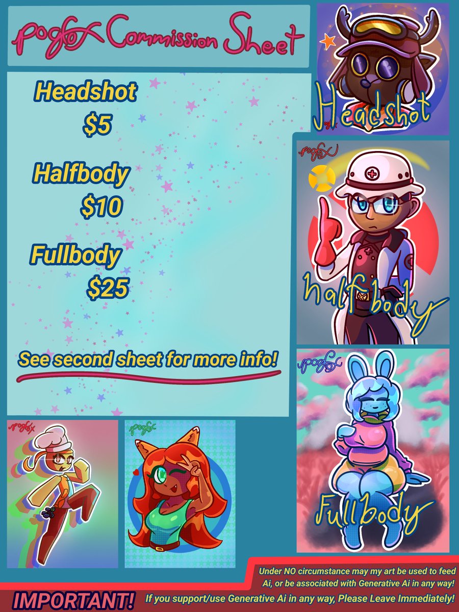 pogfoxuwu's tweet photo. Heyo im doin commishits uhh more info in alt text https://t.co/KMDa9ltuXu