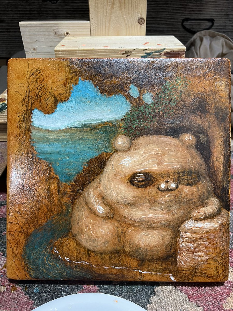 gomi_kvzv_tarov's tweet photo. やっぱﾃﾝﾍﾟﾗは白だけじゃ無くて自分で決めた原色的な色（暗褐色、水色、緑、赤…的な）もあると描くのが楽（）かも。。 https://t.co/eGA3k0V0wh