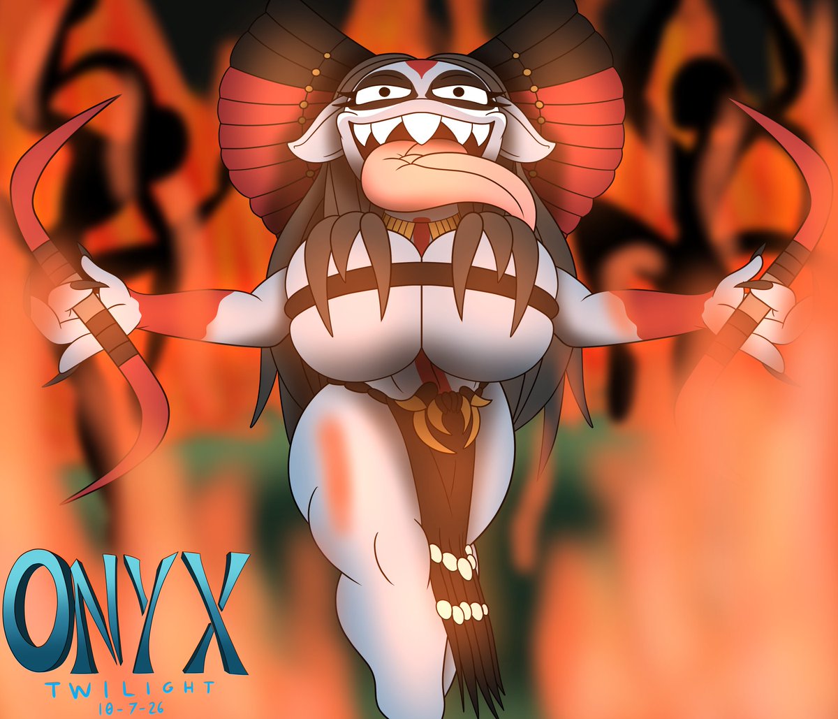 OnyxTwilight's tweet photo. I forgot to post this yesterday because of how awful that day went. Anyways, I have not seen this movie, I havent been fucked to see this movie. I've only seen all the art on here, and that's why I decided to do this.

Here's Pazzaretta as Varang from Avatar: Fire and Ash https://t.co/gLeyBWbFC5