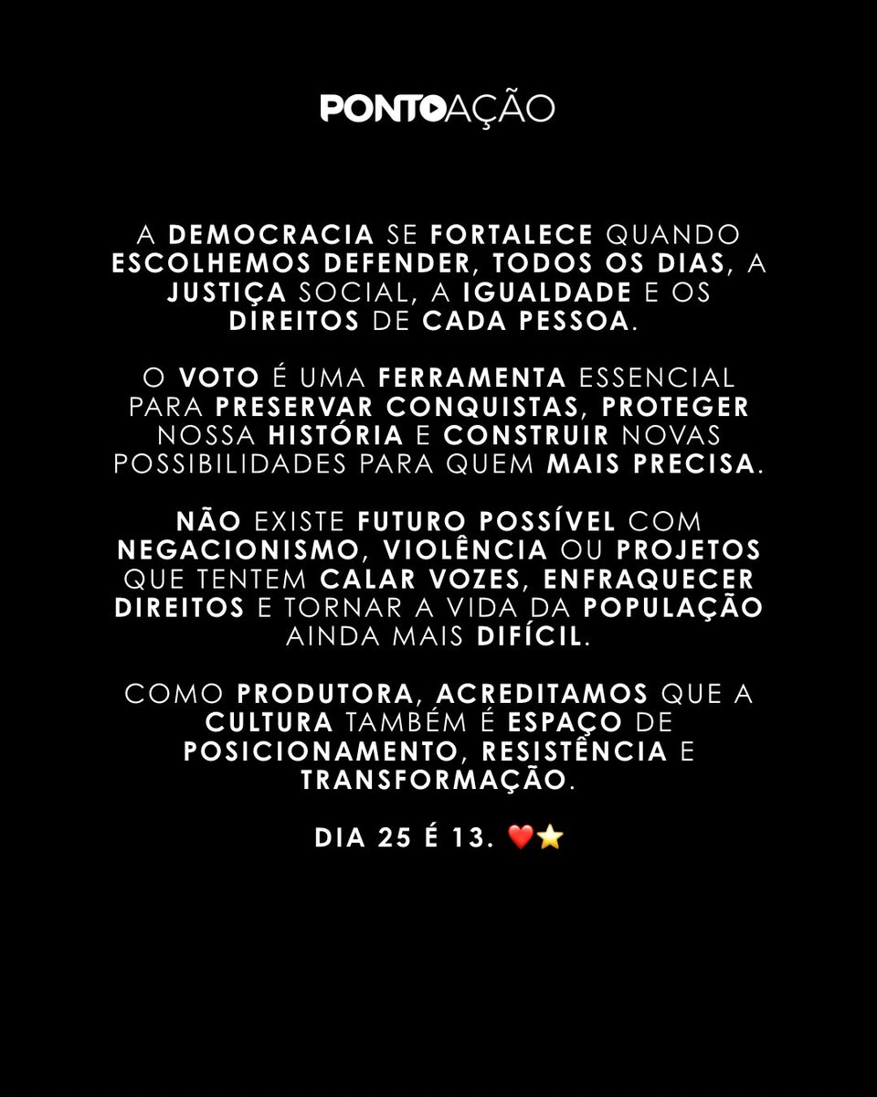 pontoacaoofc's tweet photo. DIA 25 É 13. ❤️⭐️ https://t.co/JITPD86wOE