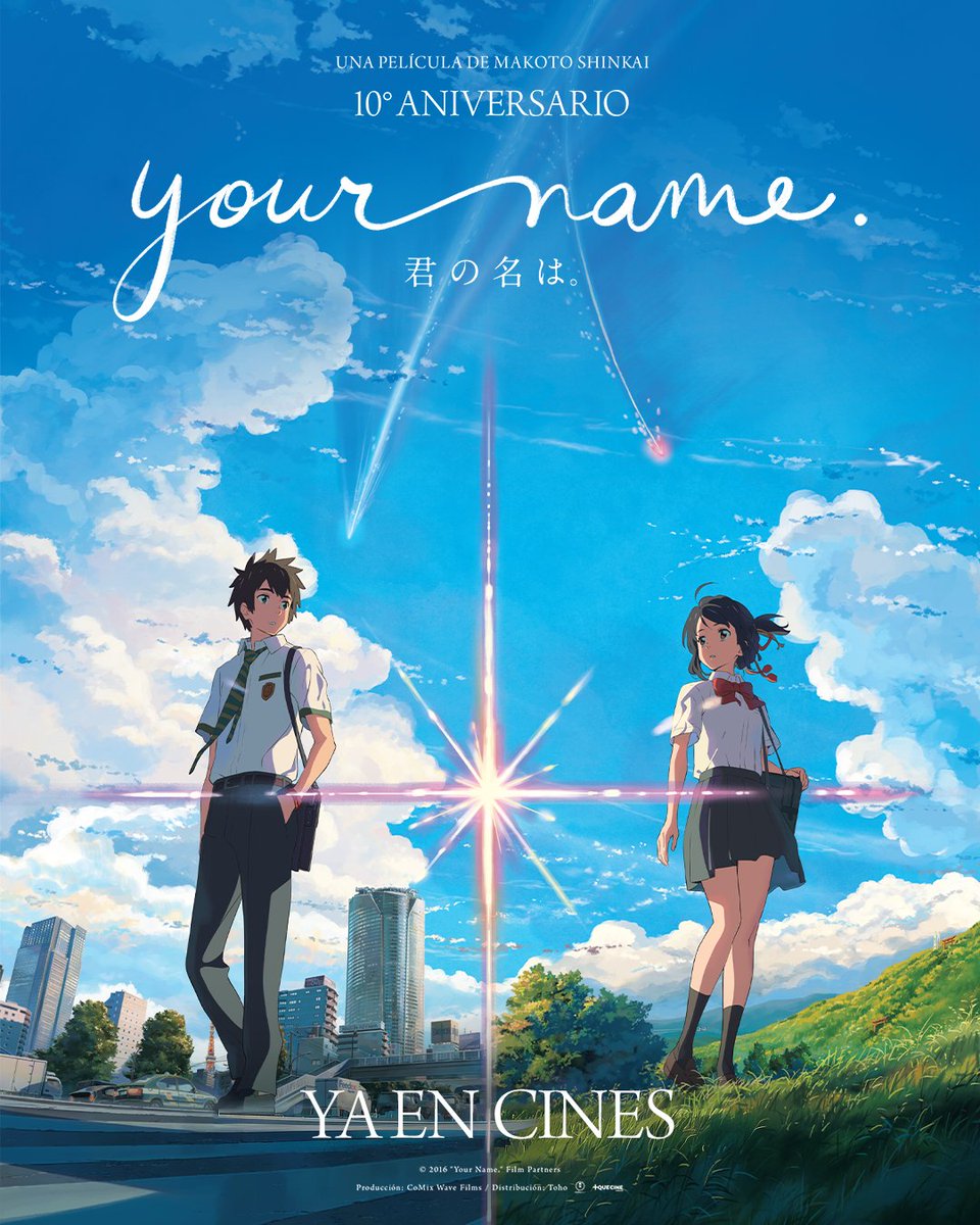 Cinepolis's tweet photo. Una vez más, dos historias, un encuentro y muchas emociones. 🥹💫 ¡#YourName ya regresó a la pantalla grande! 🎬✨ ¿La vemos juntos? Boletos acá 👉 https://t.co/HuBIOu1bOt @MasQueCineLatam https://t.co/MxV38voKKL