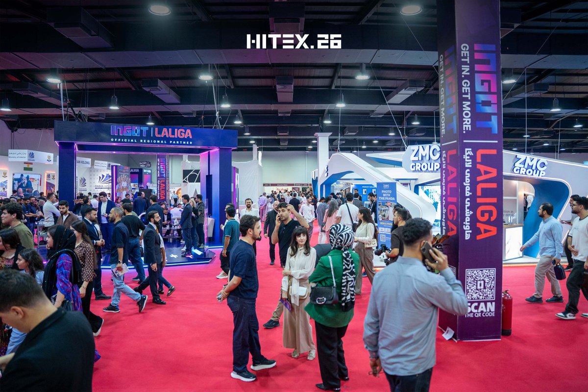 HitexTech's tweet photo. بە وێنە، ڕۆژی سێیەمی هایتێکس 2026.

بالصور، اليوم الثالث من معرض هايتكس 2026.

Day three of HITEX 2026 in pictures.

#HITEX26 https://t.co/z1sxQ1XE11