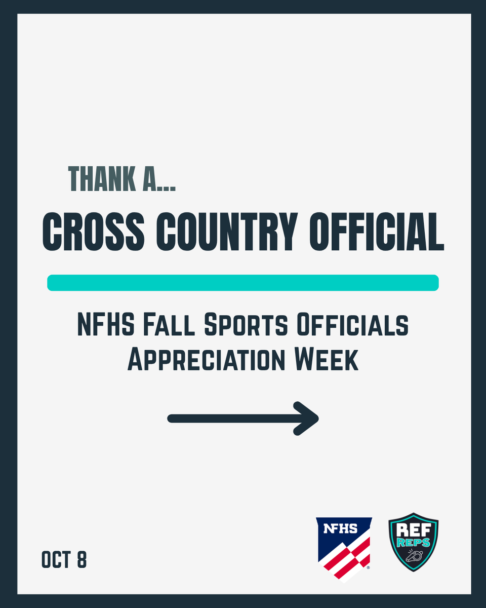 RefReps's tweet photo. Every runner is out there because an official started the race, watched the route, and got the finish right.

To the cross country officials who do it away from the crowd: THANK YOU. 

#OfficialsAppreciationWeek #CrossCountry #NFHS #REFREPS https://t.co/DjcVvPVjyO
