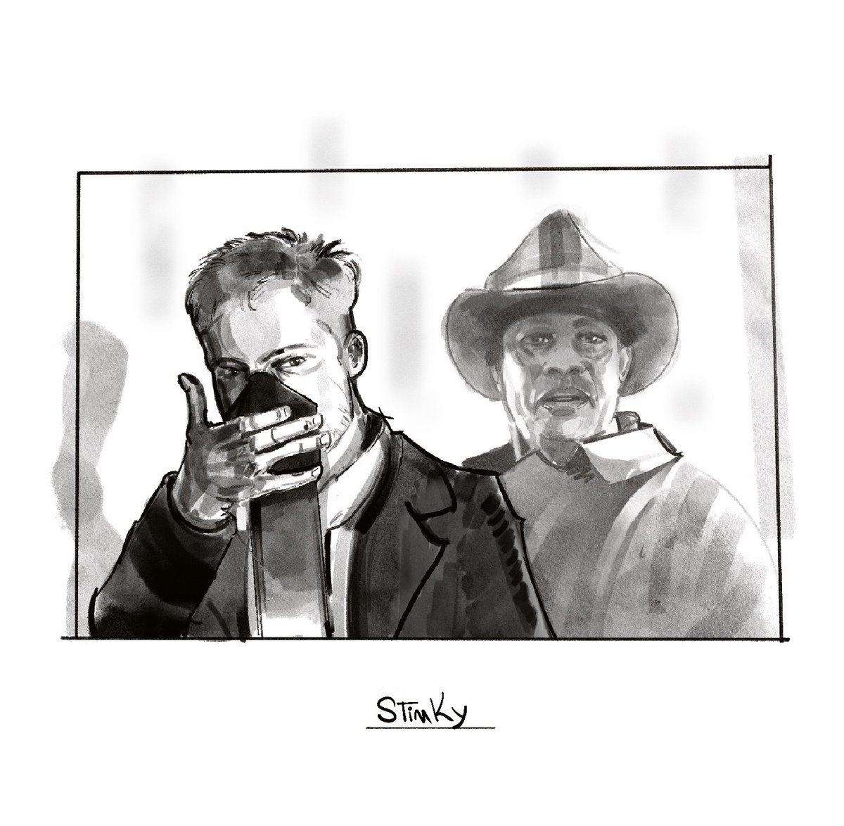 Maybod9's tweet photo. INKTOBER 2026 Day 8 — Stinky 

“What do you smell?”

#Inktober2026 #Inktober #inktoberday8 #inktoberstinky https://t.co/trl5HaQm7E