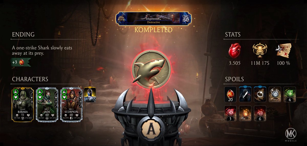 Iulian_IG's tweet photo. I just completed a Krypt Run in Mortal Kombat mobile! Check out my stats. https://t.co/X34zNBTmNZ