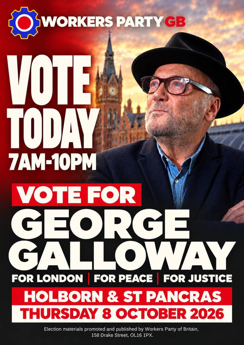 WPB_IslingtonN's tweet photo. @RabiyaTehseen @ZackPolanski Vote @georgegalloway #HolbornAndStPancras https://t.co/ypdQmgkRU4