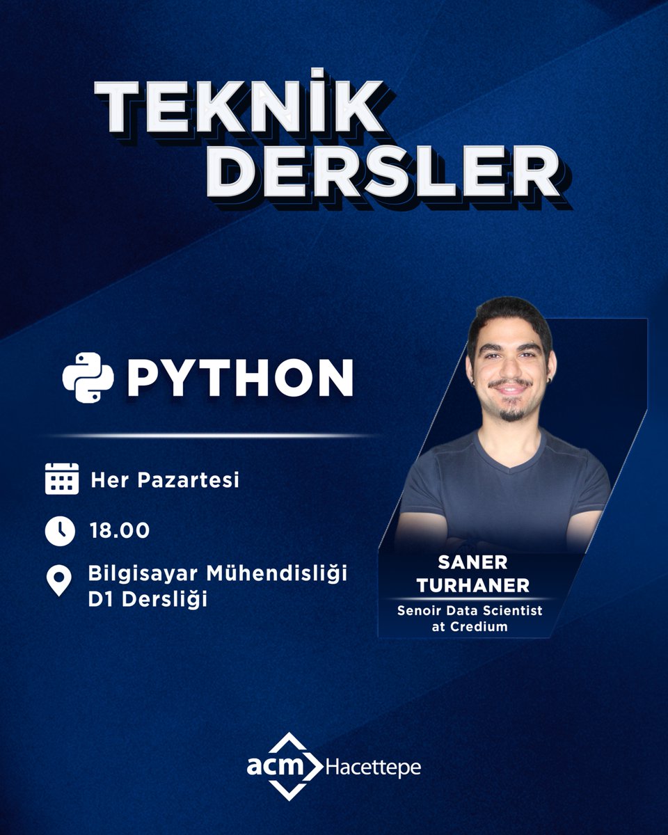 acmhacettepe's tweet photo. 📍 Derslerin kayıt formuna biomuzdaki linkten
ulaşabilirsiniz.
⏳ Son Kayıt: 11 Ekim, 23:59
📌Kontenjanlar sınırlı, kaçırma!
✅Derslere düzenli katılım sağlayanlara katılım belgesi verilecektir!
#acmhacettepe #teknikders #python #java #C #blender3d
#yazilim #kod #modelleme https://t.co/6Ciwali4ND