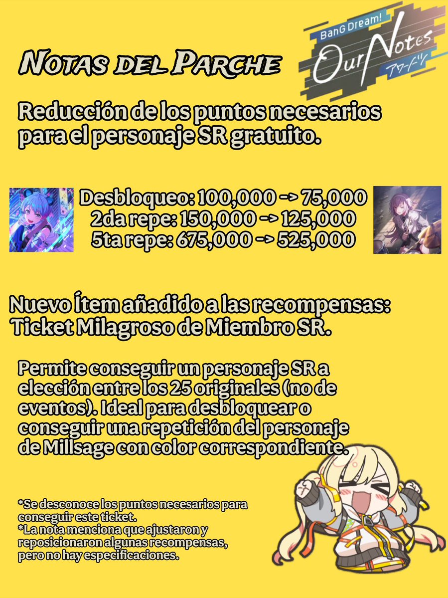 FennecFA's tweet photo. Oficialmente han anunciado el siguiente evento de Our Notes, el cual será perteneciente a Millsage. Además, se lanzó una nota que anuncia los cambios respecto a la obtención de recompensas, así que aquí se las traigo resumida. https://t.co/JKzHrk0Hxs