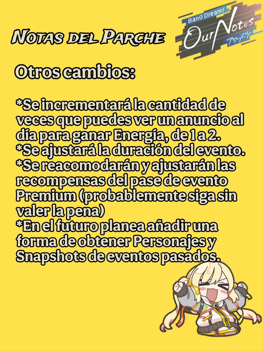 FennecFA's tweet photo. Oficialmente han anunciado el siguiente evento de Our Notes, el cual será perteneciente a Millsage. Además, se lanzó una nota que anuncia los cambios respecto a la obtención de recompensas, así que aquí se las traigo resumida. https://t.co/JKzHrk0Hxs