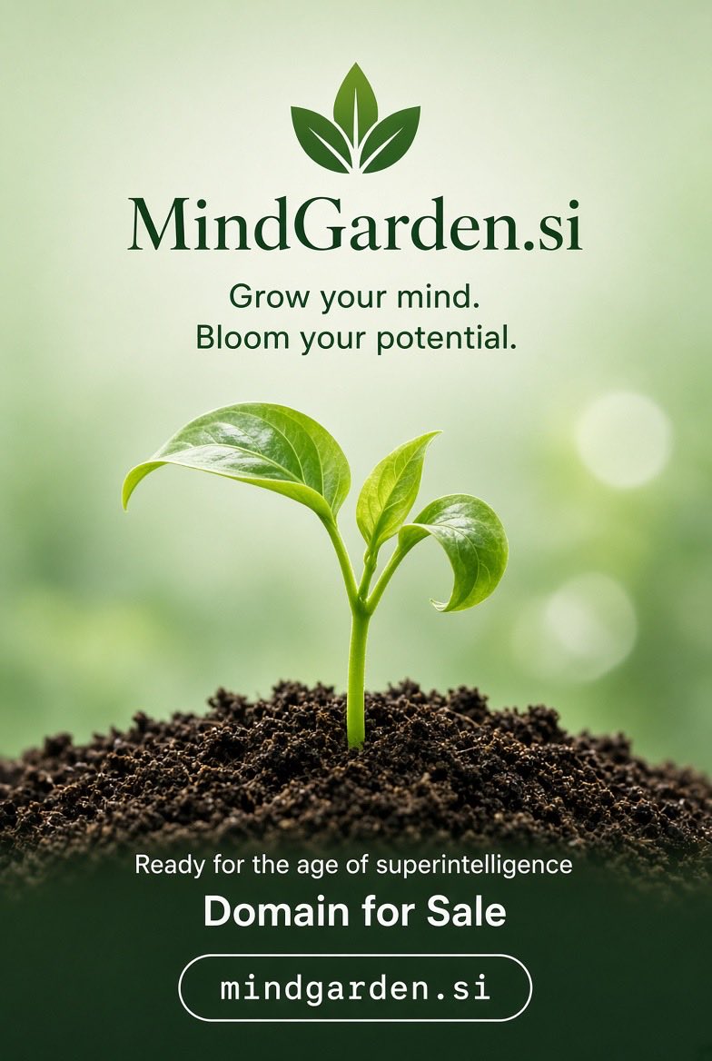FaizRachid2's tweet photo. https://t.co/DTYkUYRvUS – Ideal for wellness, mental health, personal development or mindfulness projects in a world shaped by superintelligence.

#MentalHealth #Superintelligence #Wellness #Mindfulness #PersonalDevelopment #SelfCare #DomainForSale

📩 DM me for offers. https://t.co/AXIKgXNz9Y