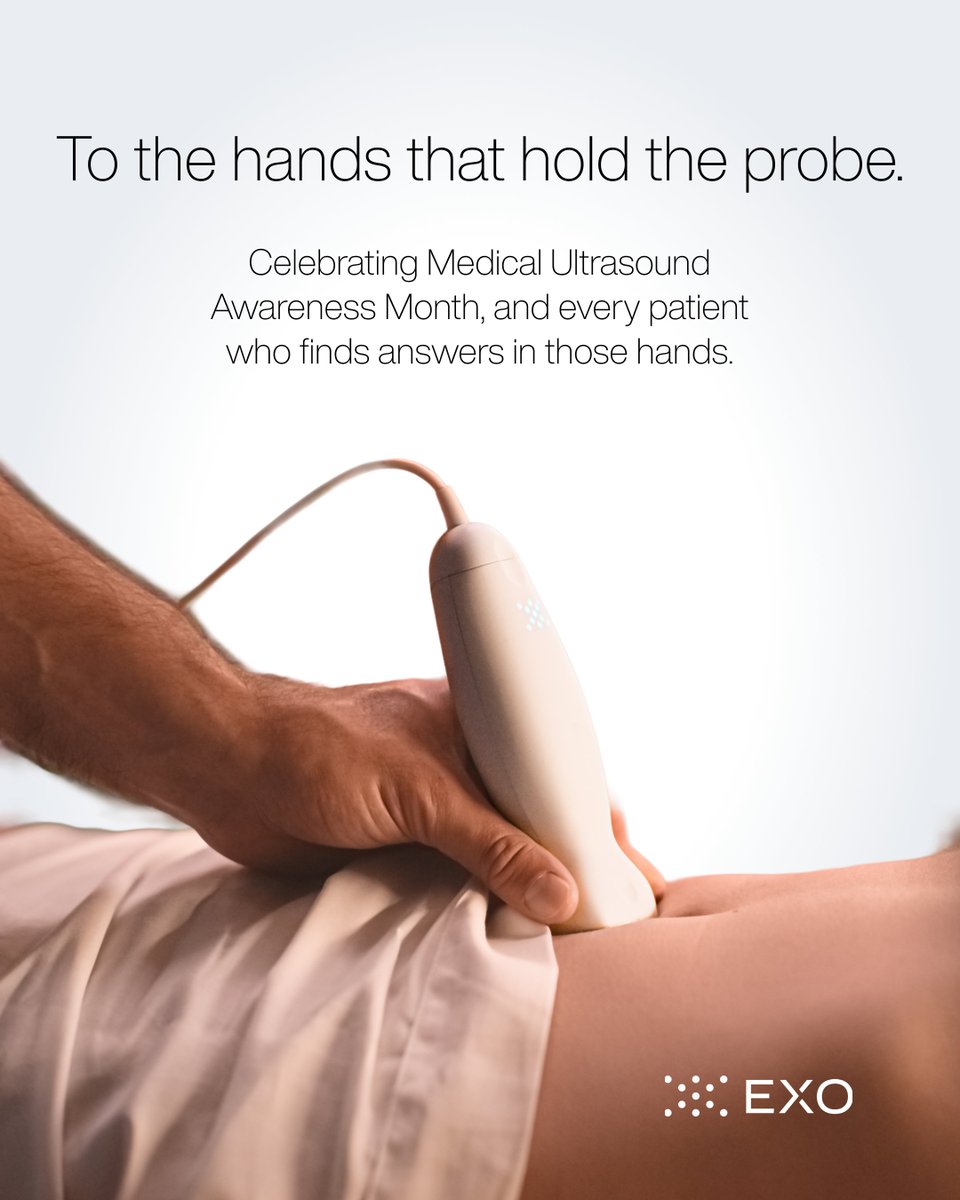 exoeffect's tweet photo. This Medical Ultrasound Awareness Month, we're celebrating the clinicians who bring imaging and answers to life, one scan at a time. 
Exo Iris is built to be right there with them.

#POCUS https://t.co/doqRm1vFD4