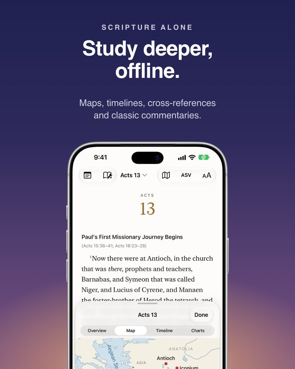 apps_by_blaine's tweet photo. Scripture Alone's Study mode has cross-references, three classic commentaries, and offline maps, timelines and charts, right next to the text. Free, and no internet needed.

Scripture Alone: https://t.co/W65uf6chEZ
#biblestudy #bible https://t.co/jd3O9baGet