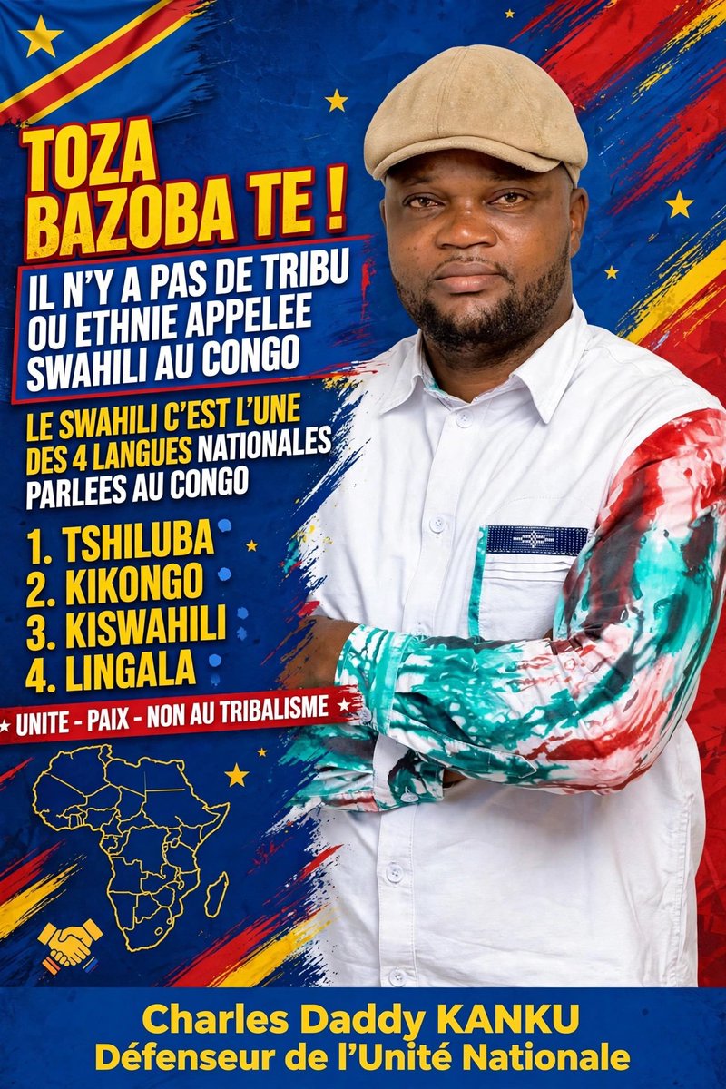 FanuelUred41972's tweet photo. 🛑#RDC🇨🇩 UNITÉ NATIONALE ET COHÉSION SOCIALE

La République Démocratique du Congo est une Nation une et indivisible, riche de sa diversité culturelle et linguistique. Cette diversité est le socle de notre identité nationale et ne doit jamais devenir un facteur de division. https://t.co/rm3FFxhGKB