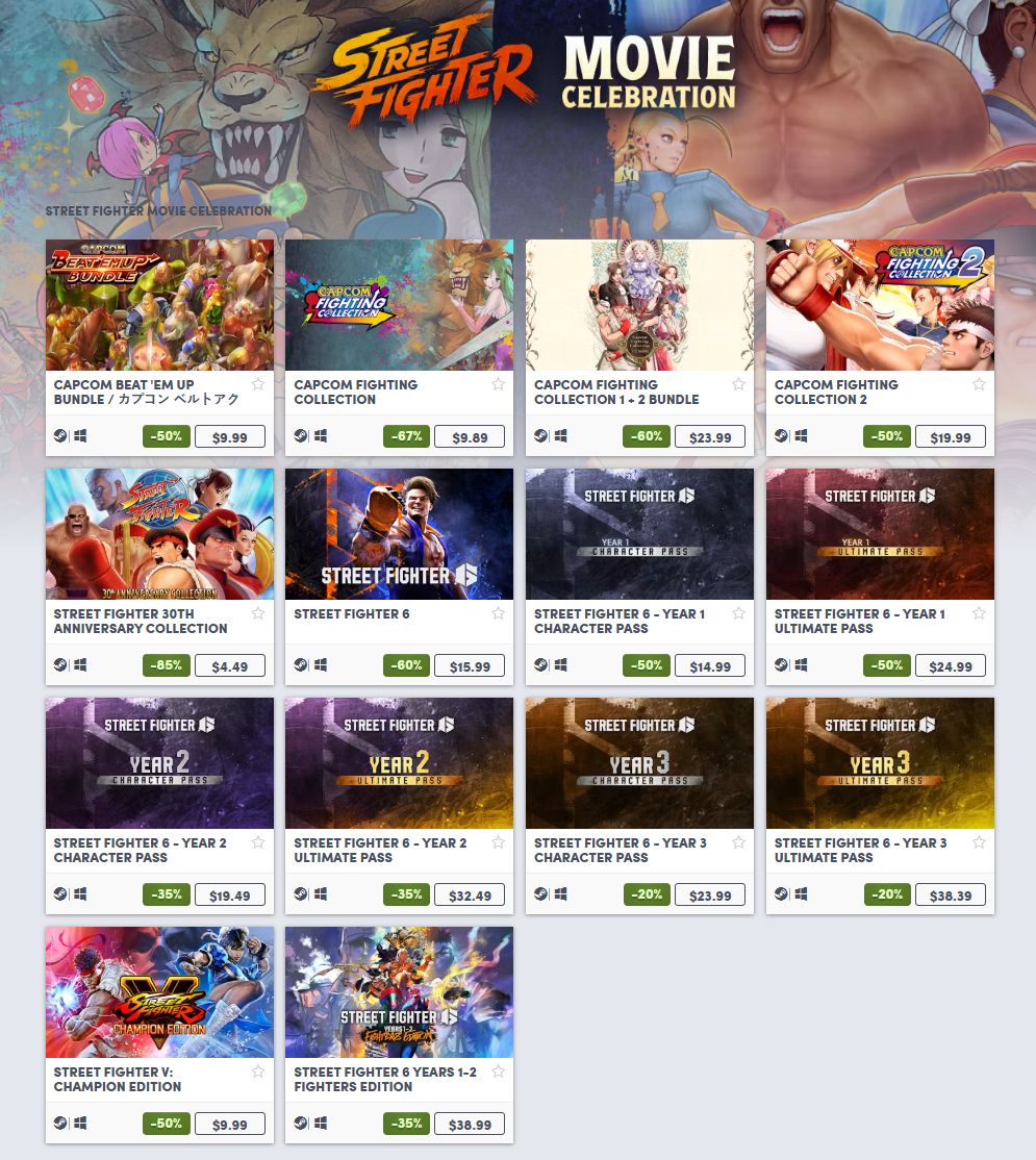 Wario64's tweet photo. Street Fighter Movie Celebration sale on Humble https://t.co/lQbnscqZfo #ad https://t.co/YmVFVYSnqK