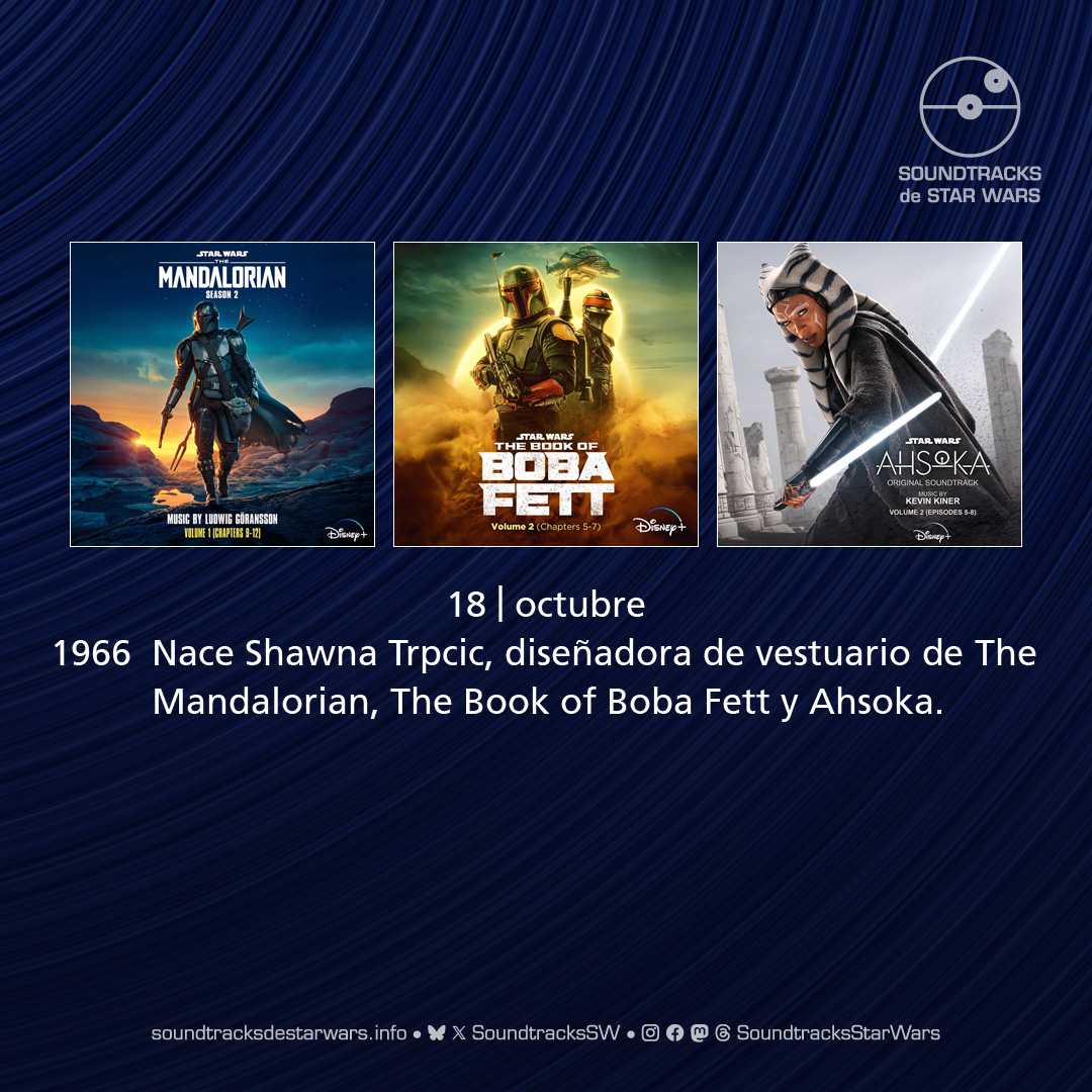 SoundtracksSW's tweet photo. Otras efemérides de Star Wars del 18 de octubre. / Other Star Wars anniversaries on October 18.

#StarWars https://t.co/6qvbCmZkcC