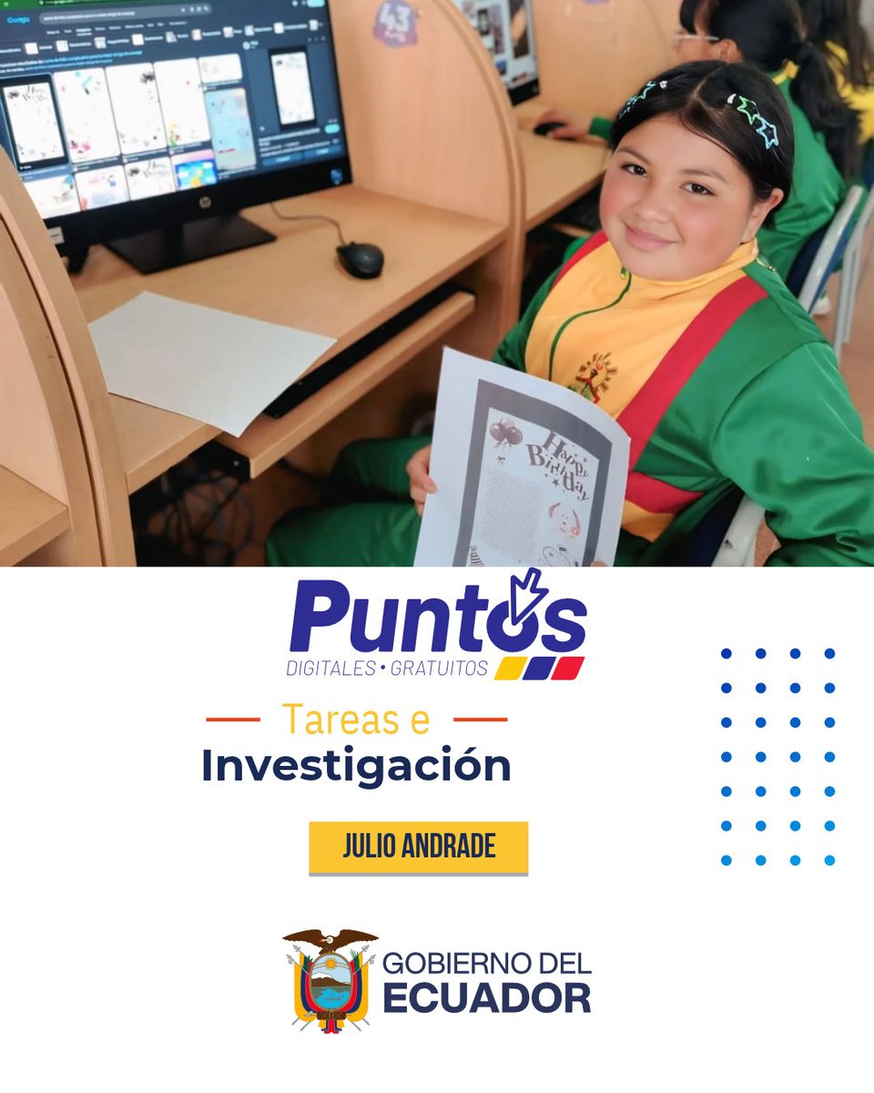 AndradeMega's tweet photo. 📚💻 ¡Desarrolla tus tareas académicas!

En el Punto Digital Gratuito Julio Andrade puedes realizar tareas, investigaciones, consultas, trabajos y proyectos académicos de forma gratuita. ✏️🖥️📖

✨ ¡Aprovecha nuestros recursos digitales y fortalece tu aprendizaje! https://t.co/vKJWuRoe7V