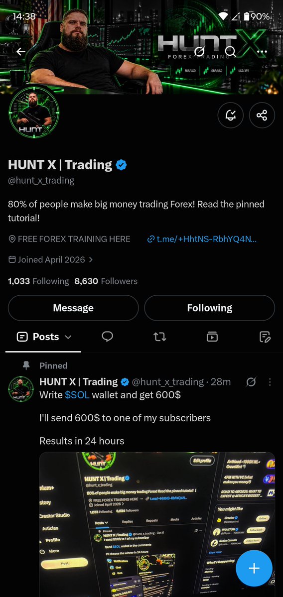 cryptoguy2027's tweet photo. @hunt_x_trading Thank you Hunt X. Have a great day 👊

0x97c06ab8cd17f5ad1209b639c894083fdcb71d08 https://t.co/A74LbH9ibB