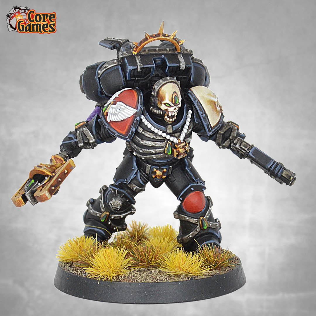 CoreGamesEvents's tweet photo. By the blood of Sanguinius! Lemartes, High Chaplain of the Death Company, is painted to a Tabletop Plus standard. Features sharp armor highlights, skull helm, and glowing lenses! 💀🩸   DM for commission inquiries! 🎨📩

#Warhammer40k #BloodAngels #SpaceMarines #Lemartes https://t.co/o2jxQZzKuy