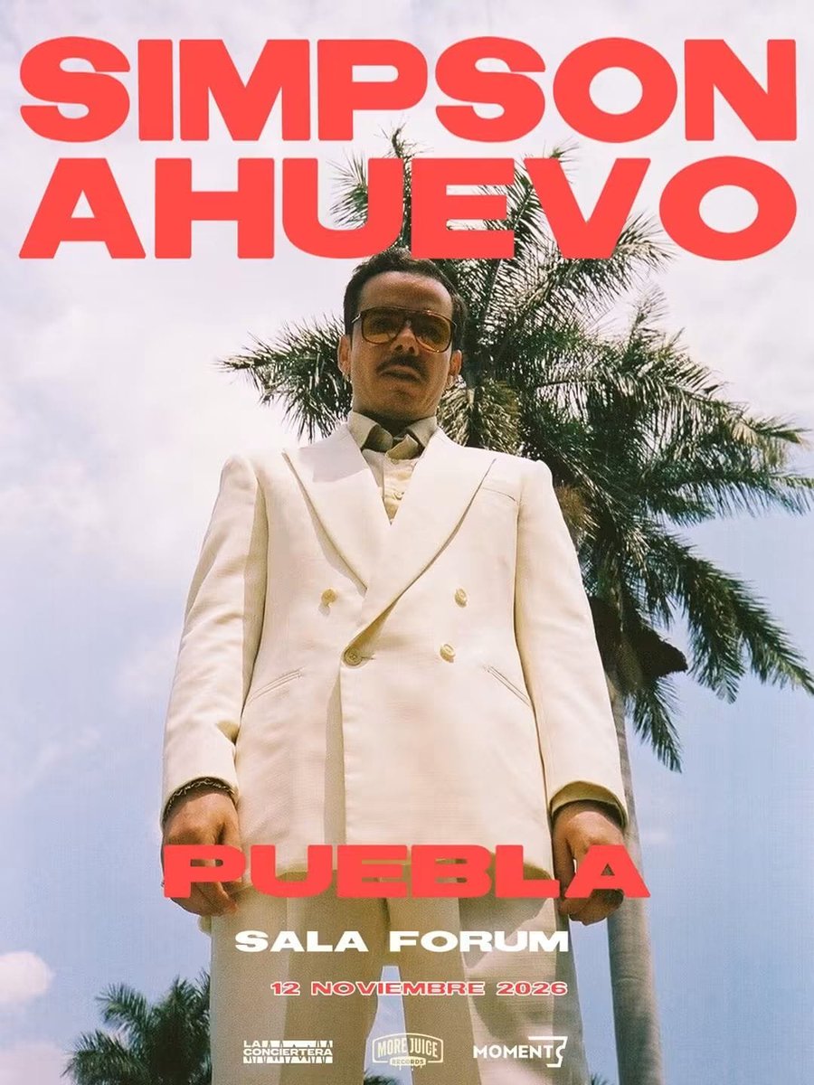estamosalaire's tweet photo. #Puebla, directo de Hermosillo Sonora llega @SimpsonAhuevo 🥚🍳 🕺🏻
en #concierto

🗓️ Jueves 12 de Noviembre 
📍 Sala Forum
🎟️Venta de boletos en línea:
https://t.co/42Tzhs8C38

🎤🌵¡Flow del desierto, beats pesados y todos los himnos!

@LaConcierteraMx 
#simpsonahuevo
@bachapromotora 
#BachaPromotora