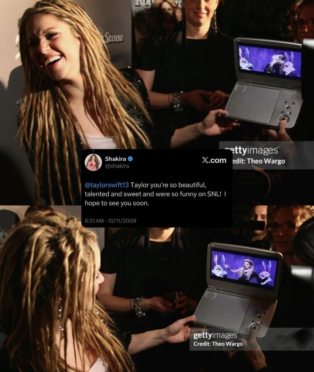 shakLALOBA's tweet photo. Shakira’s reaction to Taylor Swift’s SNL skit in 2009, “Bunny hips don’t lie”. https://t.co/D0GESfLLYU