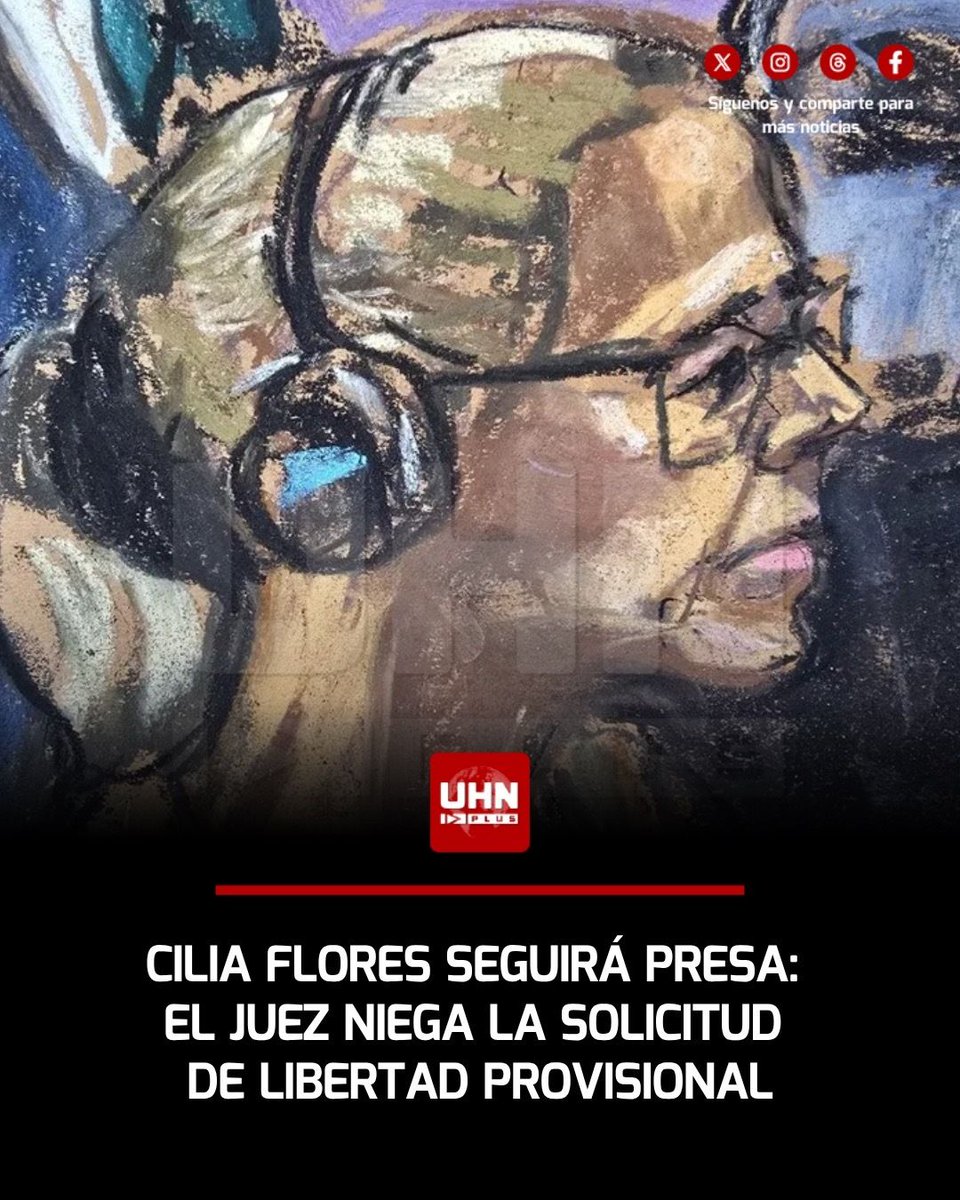 UHN_Plus's tweet photo. 🇺🇸🇻🇪‼️ | Cilia Flores se queda en la cárcel de Brooklyn: el juez Alvin Hellerstein le negó este jueves la libertad bajo fianza y el arresto domiciliario que pedía por su supuesto delicado estado de salud. La defensa alegó taquicardia ventricular y una pérdida de más de 10 kilos, pero la Fiscalía sostuvo que representa un "riesgo extremo de fuga y peligro para la población".