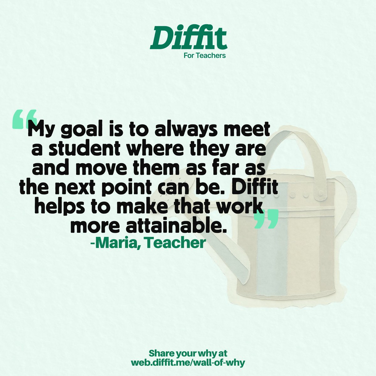DiffitApp's tweet photo. Students learn when they have teachers who see them, lift them up, and help them along. We're just here to help 💚 https://t.co/PgNoCgNgDn
