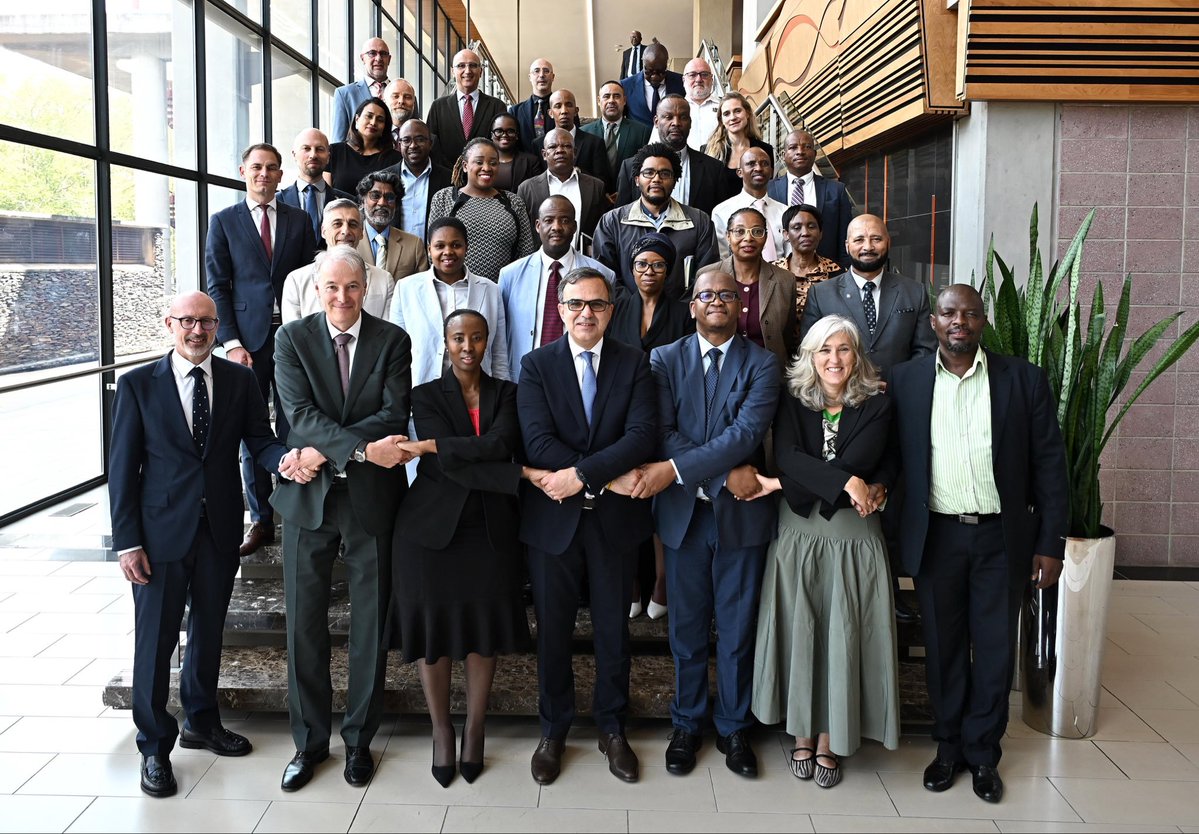 eye_southern's tweet photo. #SAEURelations | Participants at the inaugural South Africa – EU Peace, Security & Defence Dialogue (#PSDD) co-chaired by Amb. Xolisa Mabhongo & Mr Cosmin Dobran, Acting Managing Director: Peace, Security & Defence at European External Action Service (#EEAS), at DIRCO 8/10/2026 https://t.co/XpOyR42OwA