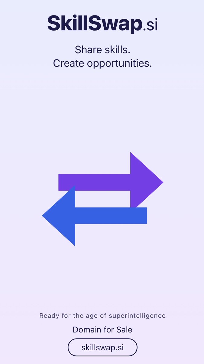 FaizRachid2's tweet photo. https://t.co/dxu1YOXrFg – A great domain for skill sharing, online learning, mentoring or professional networks in the era of superintelligence.

#SkillSharing #Superintelligence #OnlineLearning #Mentoring #Career #ProfessionalNetwork #DomainForSale

📩 DM me for offers. https://t.co/SX7DY5sRoa