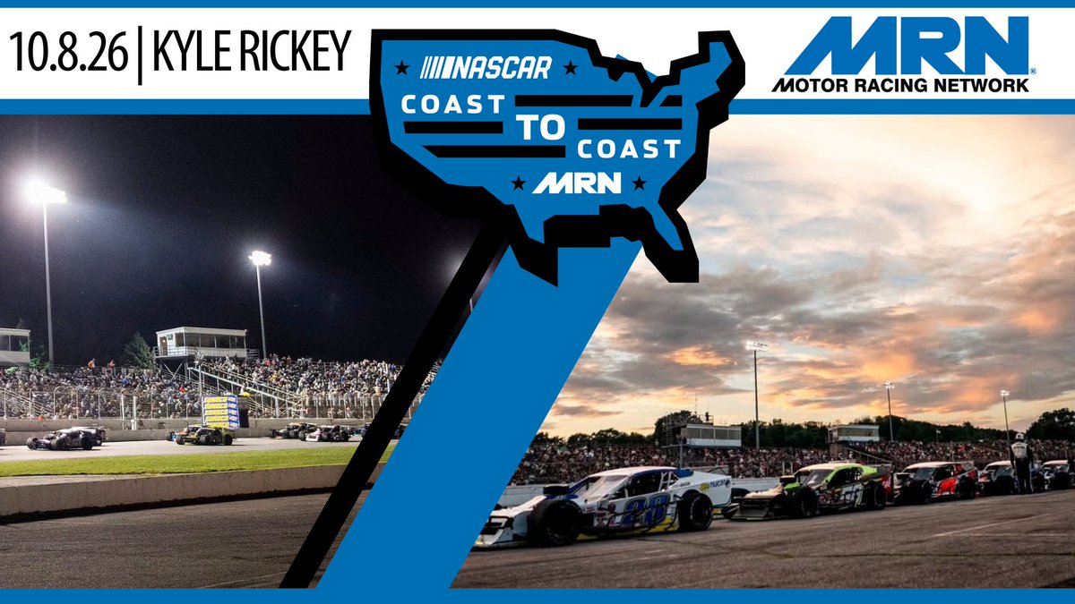 MRNRadio's tweet photo. NASCAR Coast to Coast | 10.8.2026

@chriswilner26 is joined by @KyleRRickey as they preview this weekend’s #NWMT finale!

📺 Watch: https://t.co/Bf0Vtt1BRw
📻 Listen: https://t.co/uN4ZZn6RHH

#AskMRN | @NASCARRegional https://t.co/c8Yt9jlWVB