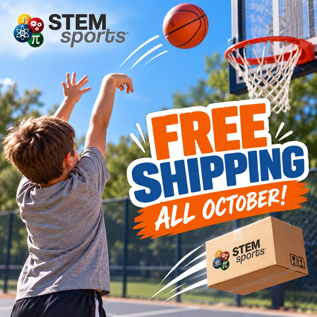 STEMsportsUSA's tweet photo. 🚚 Put STEM learning in motion this October—with FREE SHIPPING!
STEM Sports® combines the sports students already know and love with hands-on, standards-aligned STEM learning.
👉 Learn more: https://t.co/uedM5GlaYz https://t.co/FwsE7mSYOW