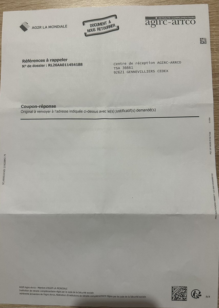 hsayin70's tweet photo. @AgircArrco Les documents demandés pour le numéro RL26AA011454188 sont joints https://t.co/47SWm4E5LQ