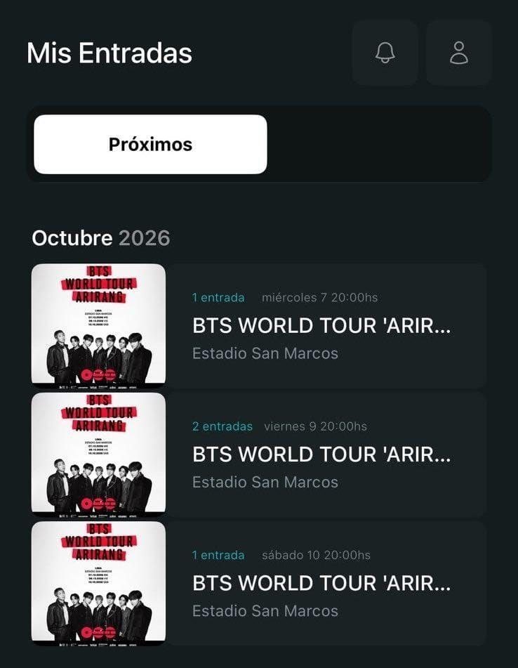denzelbrown25's tweet photo. 💜 FOR SALE | BTS EN PERÚ 🇵🇪

🎟️ East Stand-9 Oct: 3 tickets
🎟️ East Stand — 10 Oct: 3 ticket

Upgraded to better VIP locations 🥹💜 
Price S/650
📩 Price and details via DM. Serious buyers only.

#BTS #BTSPeru #BTSWorldTour #ARMY #BTSConcert #BTSTickets https://t.co/GWWSW3RQN5