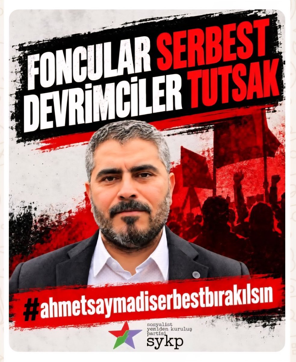 izzetkoldan's tweet photo. #ahmetsaymadiserbestbırakılsın https://t.co/AD5cka6MTC