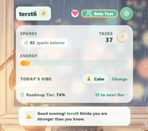 GlimmerPal's tweet photo. Added a daily mood checkin selector #indie #diabetes #burnout https://t.co/SfTes94M6N