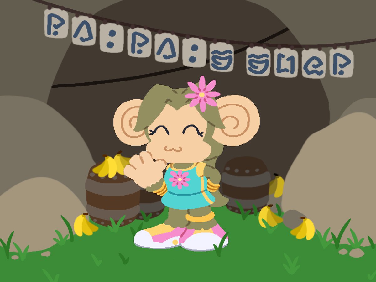 JellySquisher's tweet photo. PaiPai's shop! 🐵
I mostly copied the recently found unused PaiPai design from Super Monkey Ball Bounce, but took some stuff from the Super Monkey Ball Adventure design :3
#SuperMonkeyBall #SuperMonkeyBallArt https://t.co/IjeQZ9SKRw