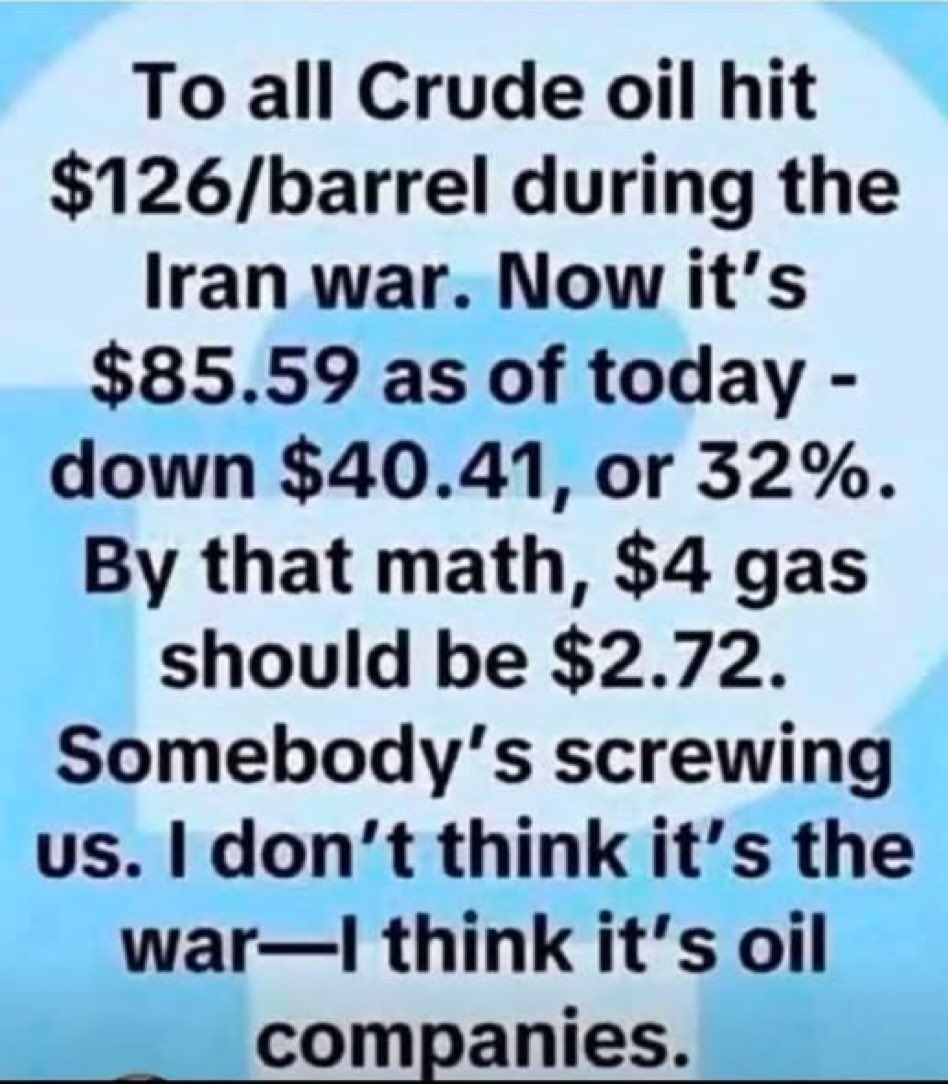 LadyRedWave's tweet photo. Hmmm - Something IS NOT Right? 

Can you say Gouging &amp; election interference… https://t.co/l4JGDRQce2