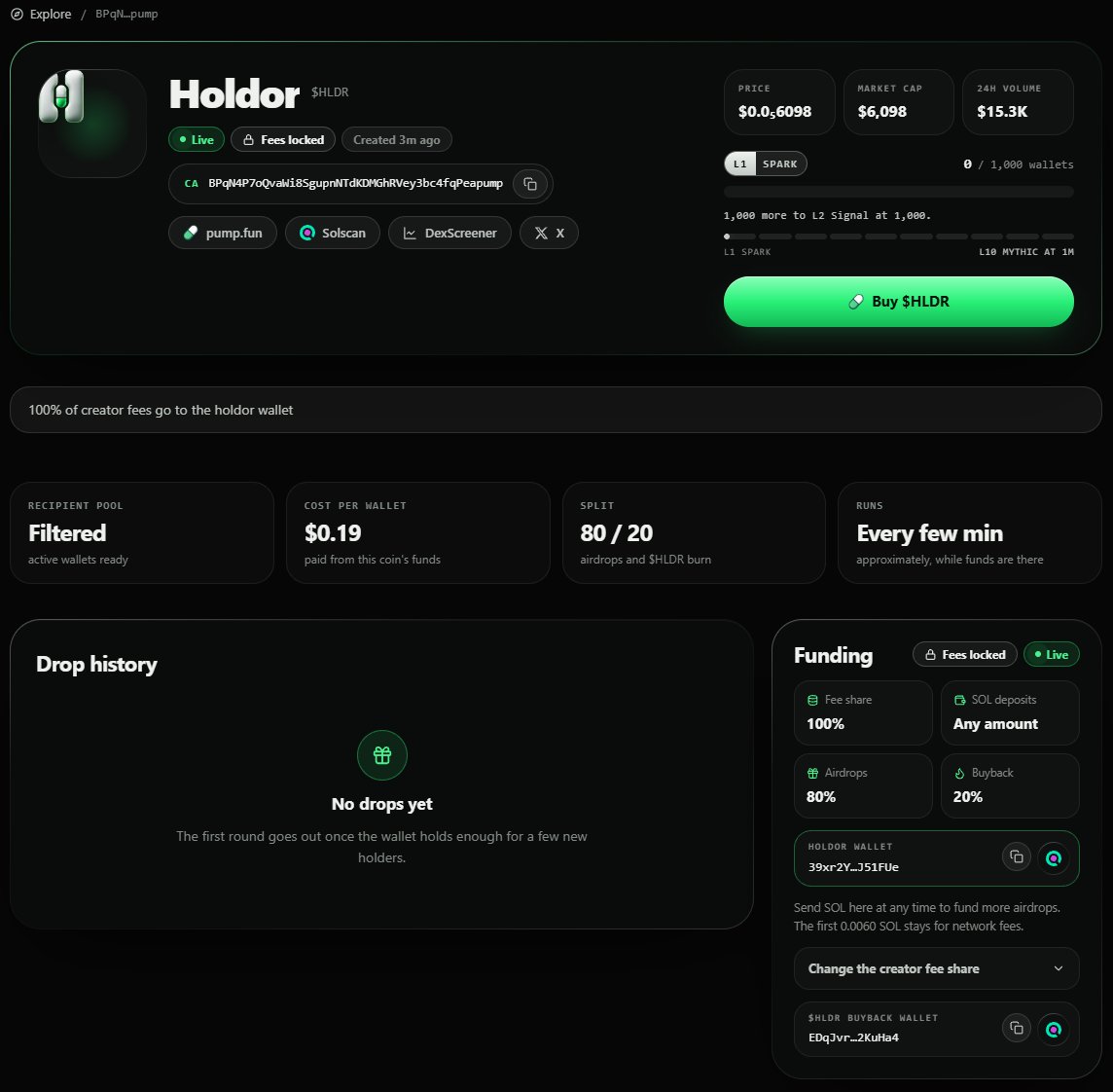 tryholdor's tweet photo. Every few minutes 80% of fees route to buy backs and airdrops to active wallet traders.

The other 20% goes to $HDLR buy backs and burns.

https://t.co/IBGIpZl2ul https://t.co/Vc36xAV8mW