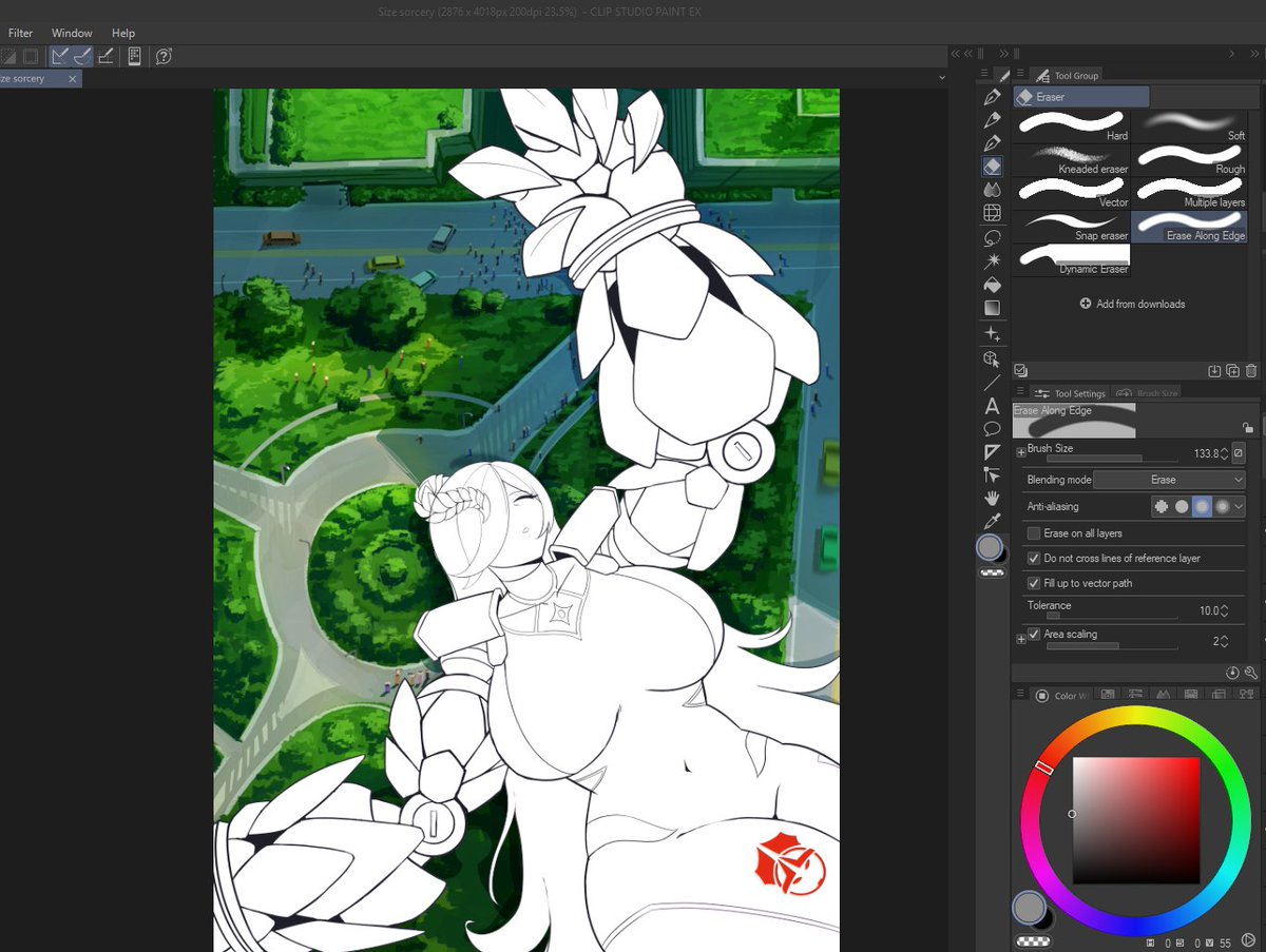 bunnyshib's tweet photo. My best background yet. Comm wip. https://t.co/utpsFbxC1J