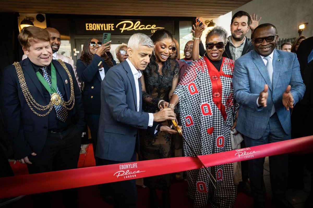 MayorofLondon's tweet photo. From Nollywood to London, the story continues.

I’m delighted to welcome EbonyLife Place London, a new home for African and Black film, music, art, fashion and food.

Proud to celebrate both Lagos and London, two global capitals of creativity. https://t.co/jtwYqePYIW