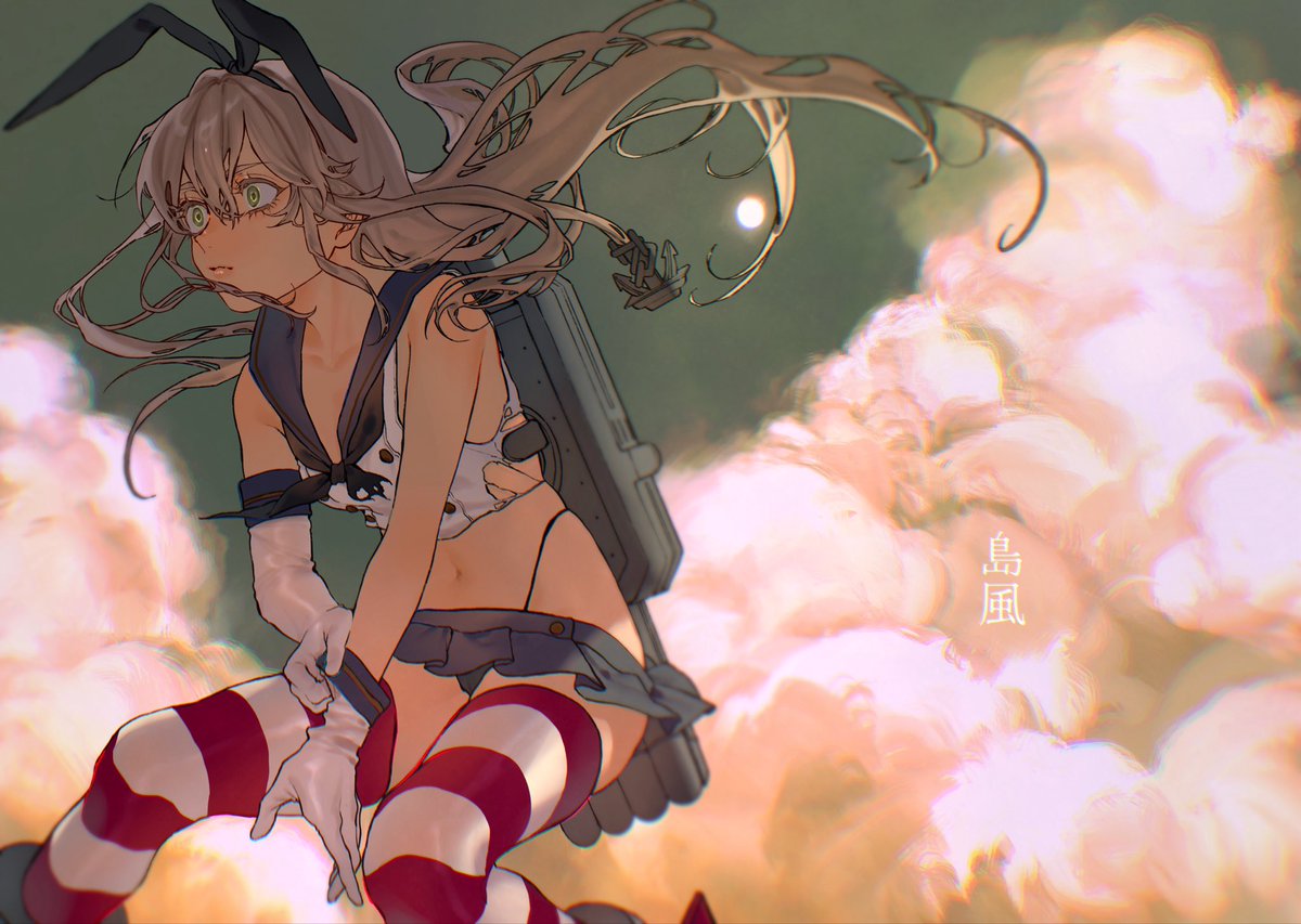 MILLROI1000's tweet photo. 可愛い島風描きたかったのに全てのものが止まって見えてそうな島風になってしまった。
私っていっつもこう。 https://t.co/EvUp8vnVKG