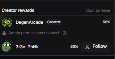 TheDegenArcade's tweet photo. $TDA is live. 🐸

The Degen Arcade: seven games, one shared hourly leaderboard.

Creator rewards are split on-chain:
50% dev • 50% prize wallet

Play: https://t.co/6a8X9U4jDu
CA: 3Bg43FzkcbnXcn9HPx2mRqPdYARXW1Ev3W9HTQJbpump https://t.co/gJxG4LaKWC