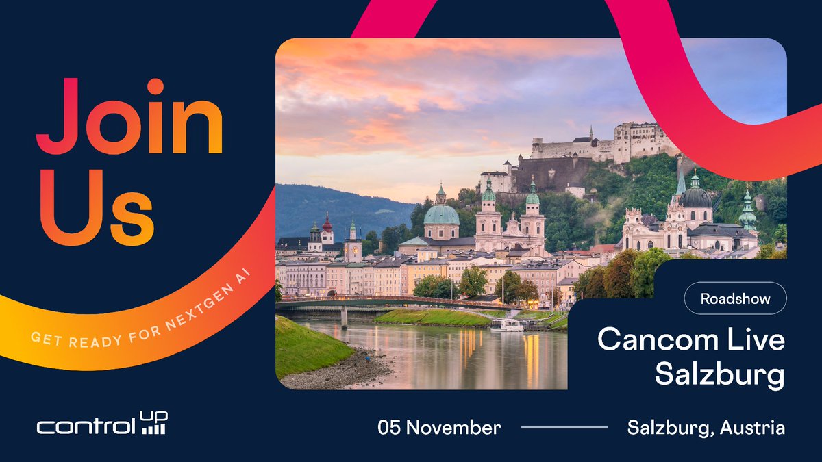 ControlUp's tweet photo. CANCOM LIVE continues — next up, Salzburg! 🇦🇹

Join ControlUp on November 5 to talk DEX, AI, automation and what it takes to stay ahead of digital workplace issues.

Come say hello! 👋 #CANCOMLIVE
https://t.co/WtBOxYRDCj https://t.co/xth1IanvIa