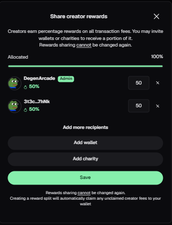 TheDegenArcade's tweet photo. $TDA is live. 🐸

The Degen Arcade: seven games, one shared hourly leaderboard.

Creator rewards are split on-chain:
50% dev • 50% prize wallet

Play: https://t.co/6a8X9U4jDu
CA: 3Bg43FzkcbnXcn9HPx2mRqPdYARXW1Ev3W9HTQJbpump https://t.co/gJxG4LaKWC